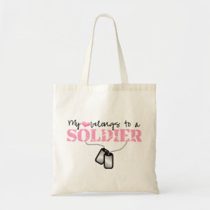 Tote Bag Mon coeur appartient à un soldat