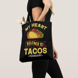 Tote Bag Mon Coeur Appartient Aux Tacos