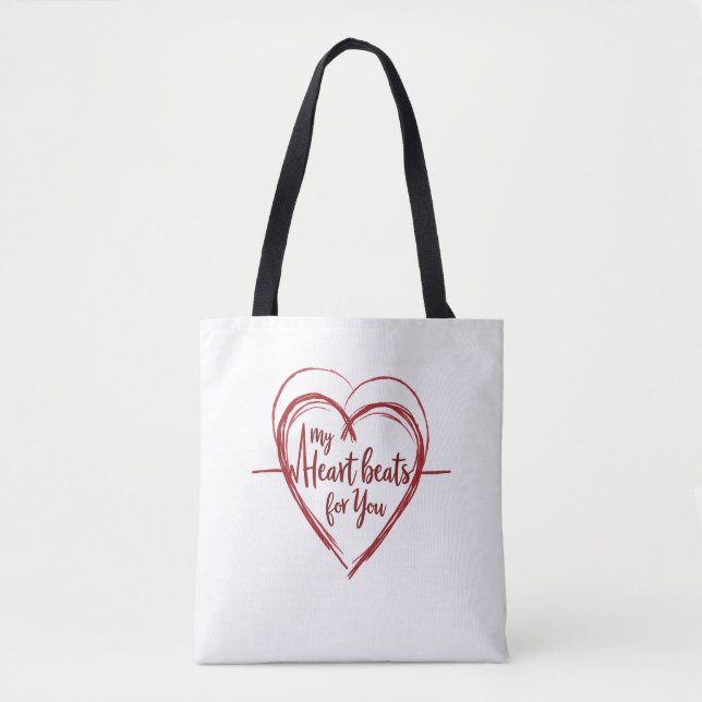 Tote Bag Mon coeur bat pour vous (Devant)