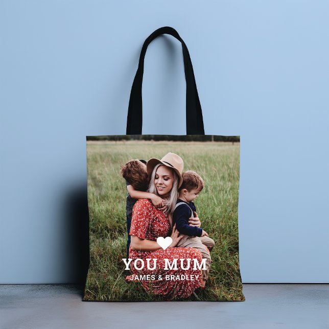 Tote Bag MON COEUR VOUS AIME MUM Fête des Mères Photo (Créateur téléchargé)