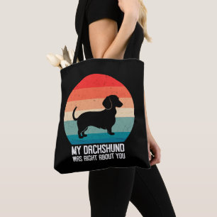 Tote Bag Mon Dachshund Était Juste À Propos De Toi Pet Dog