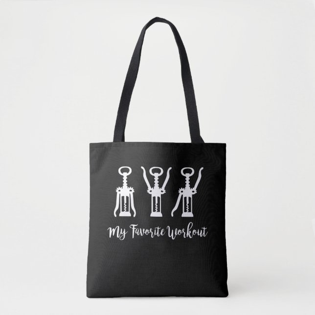 Tote Bag Mon Entraînement préféré Vin Lover Idea Gym (Devant)