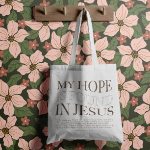 Tote Bag Mon espoir est trouvé Vêtements esthétiques chré