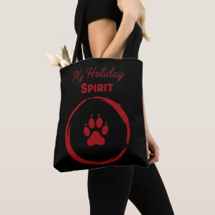 Tote Bag Mon esprit de Noël est une empreinte de patte Dr