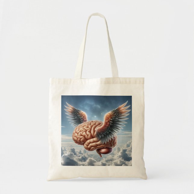 Tote Bag Mon esprit vole dans les nuages (Devant)
