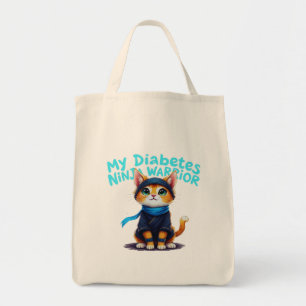 Tote Bag Mon guerrier du diabète Ninja se tient fort