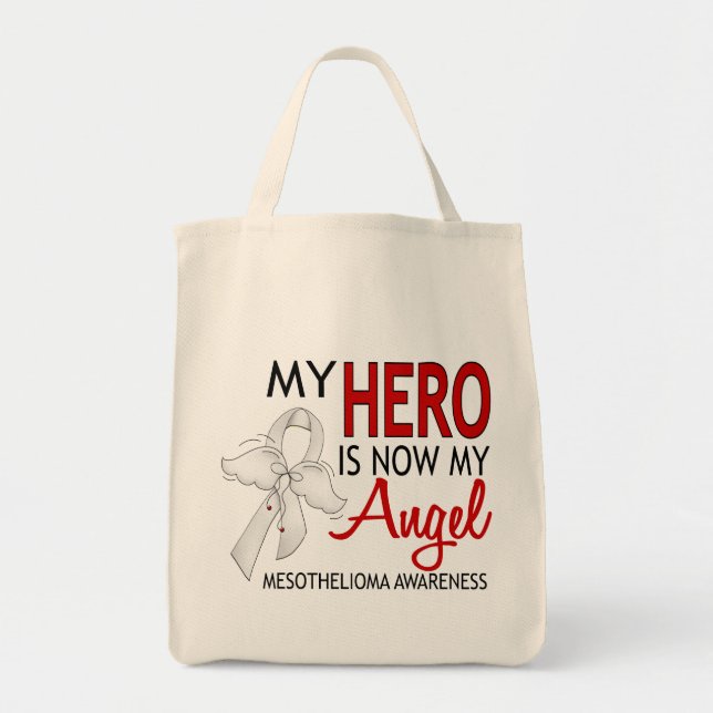 Tote Bag Mon héros est mon mèsothéliome d'ange (Devant)