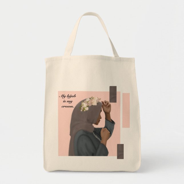 Tote Bag Mon hijab est ma couronne Fourre-tout (Devant)