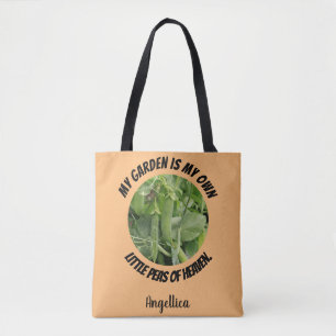 Tote Bag Mon Jardin est Mes Propres Pois du Ciel Personnali