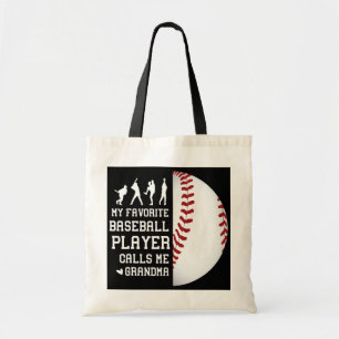 Tote Bag Mon Joueur De Baseball Préféré M'Appelle Grand-Mèr