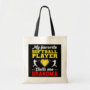 Tote Bag Mon Joueur favori de softball m'appelle grand-mère