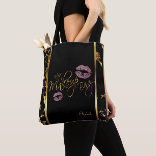 Tote Bag Mon maquillage de marbre doré - Parties scintilla