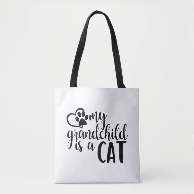 Tote Bag Mon petit-enfant est un chat Fourre-tout (Devant)