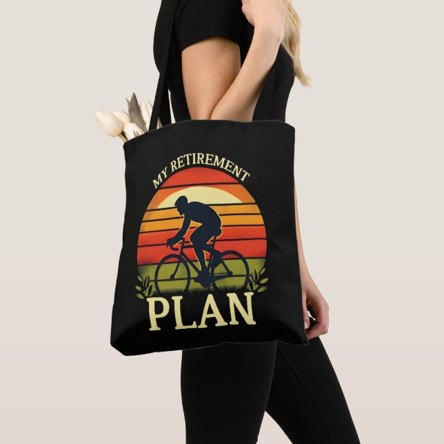 Tote Bag Mon Plan De Retraite Passionné De Cyclisme (De près)