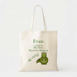 Tote Bag Mon propre mystique Monde magique Dinosaure Vert