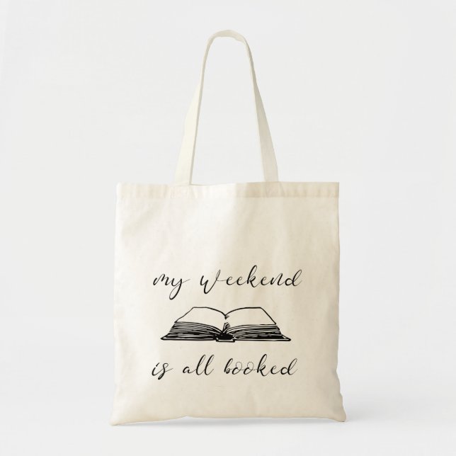 Tote Bag Mon week-end est complet (Devant)
