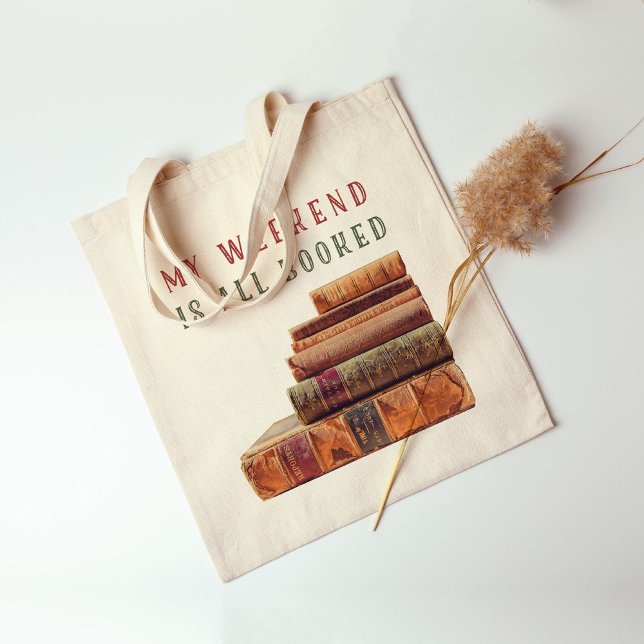 Tote Bag mon week-end est la lecture réservée (Créateur téléchargé)