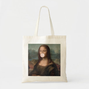 Tote Bag Mona Lisa Blown Pink Buble gomme