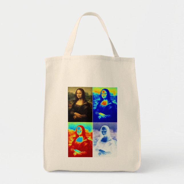 Tote Bag Mona Lisa carrée (Devant)