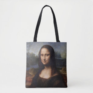 Tote Bag Mona Lisa et Leonardo da Vinci /Italie vintage