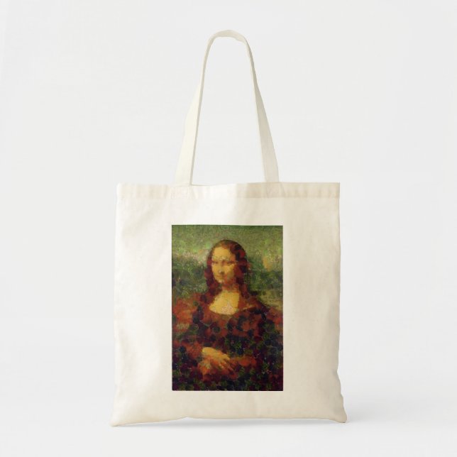 Tote Bag Mona Lisa Lettuce Art fine Cuillère végétale (Devant)