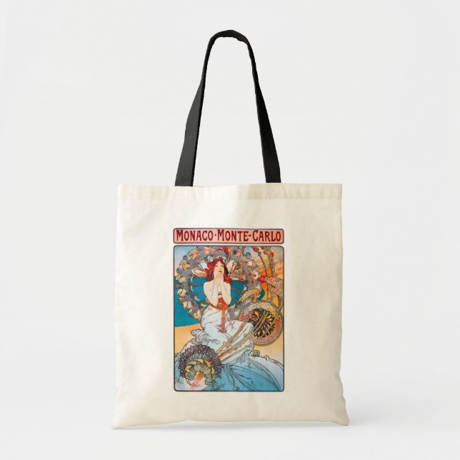 Tote Bag Monaco, Monte-Carlo, Mucha (Devant)