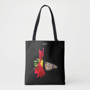 Tote Bag Monarque rouge de dahlia tout au-dessus de _Print
