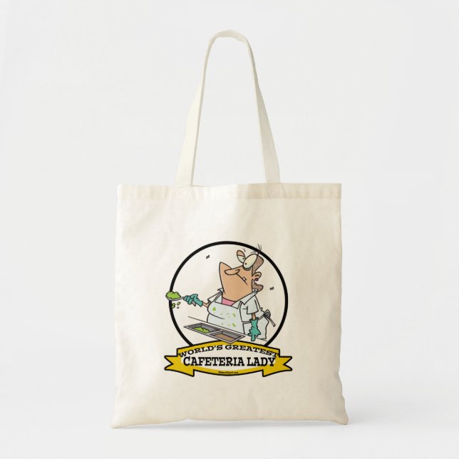 TOTE BAG MONDE LA PLUS GRANDE CAFÉTÉRIA LADY CARTOON (Devant)