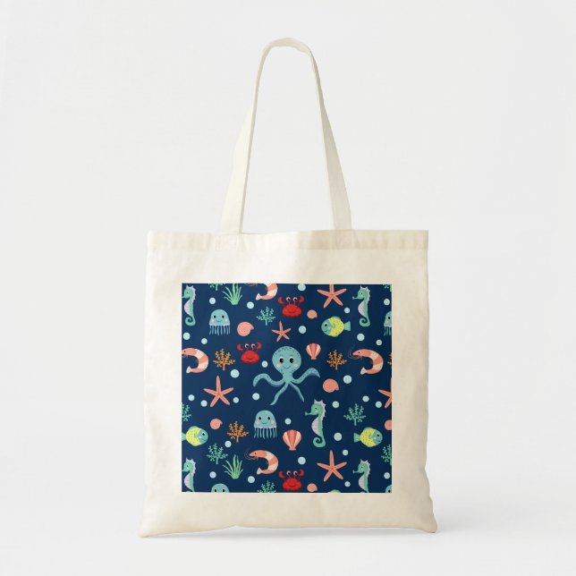 Tote Bag Monde marin (Devant)