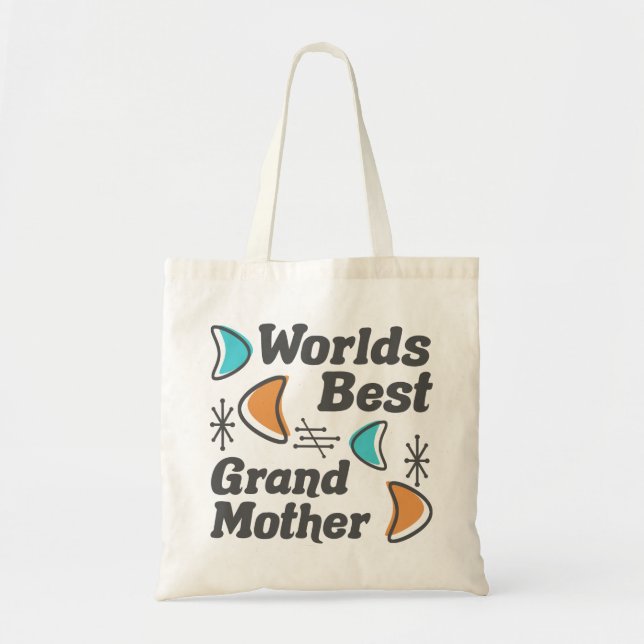 Tote Bag Monde Meilleur Grand-Mère Rétro (Devant)