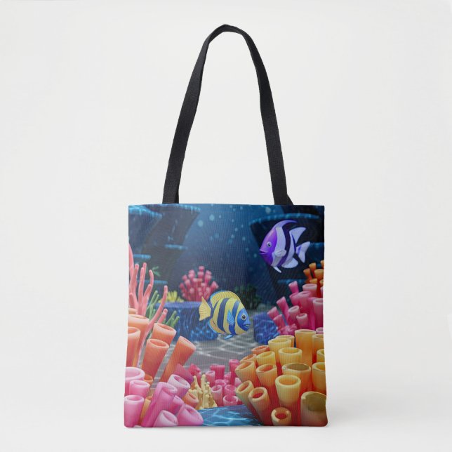 Tote Bag monde sous-marin (Devant)