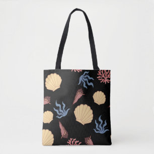 Tote Bag Monde sous-marin sans soudure motif en vintage. an