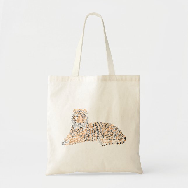 Tote Bag Monde Tiger Fourre-tout (Devant)