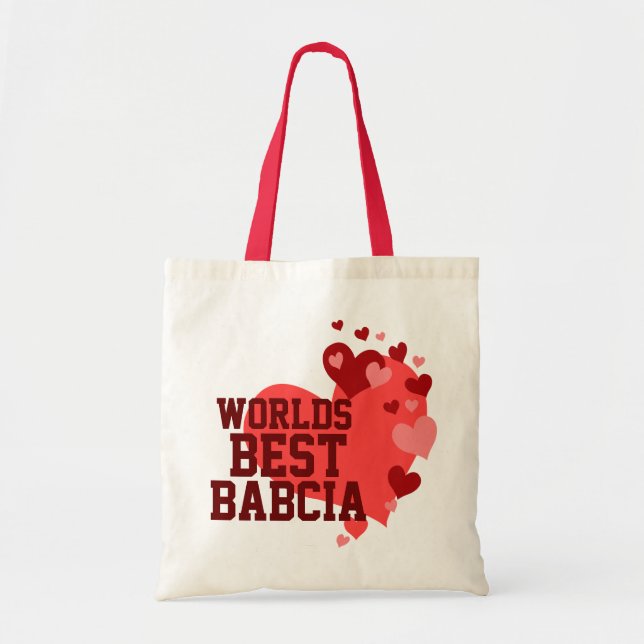 Tote Bag Mondes meilleur Babcia personnalisé (Devant)
