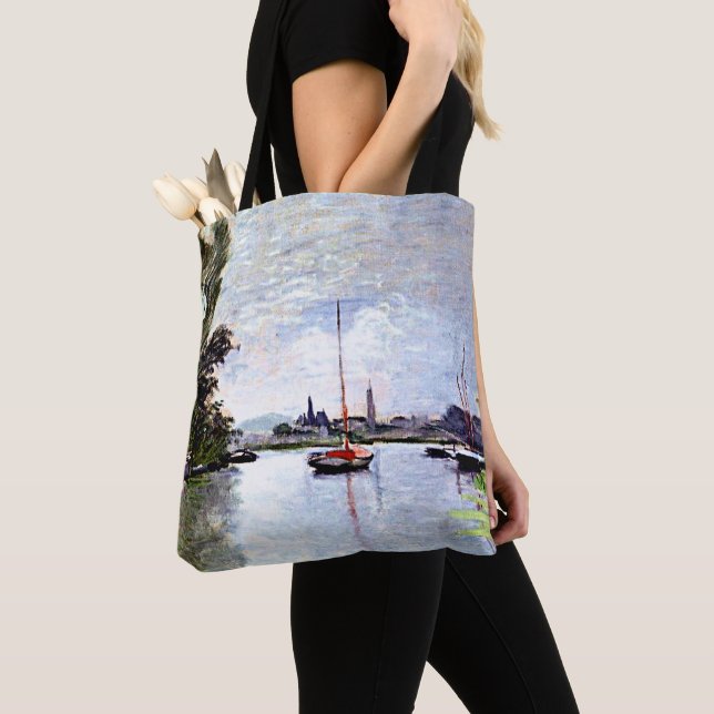 Tote Bag Monet - Argenteuil, vu du petit bras de Seine, (De près)
