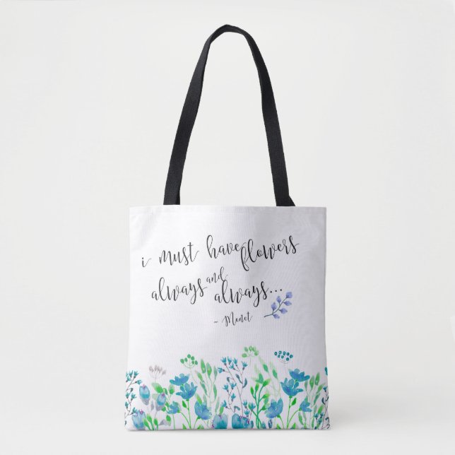 Tote Bag Monet I doit avoir le jardin toujours bleu de (Devant)