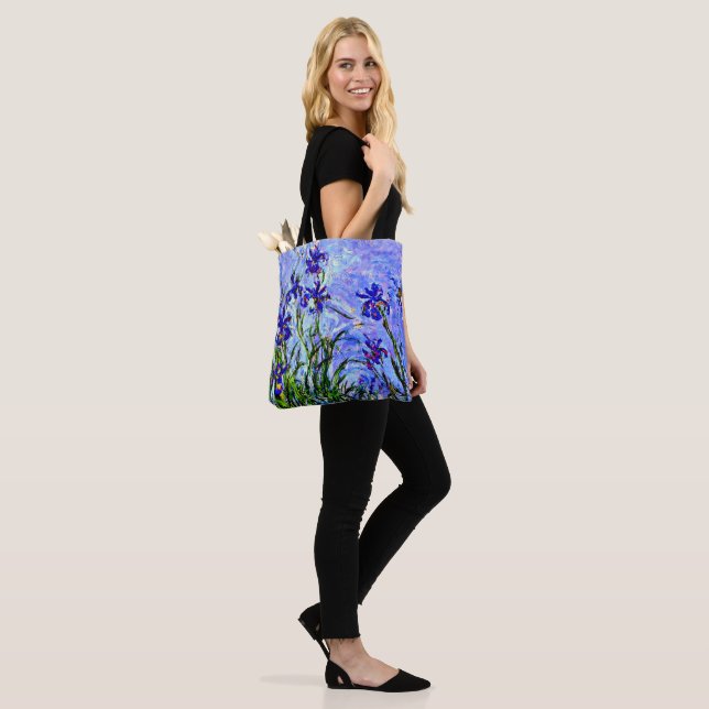 Tote Bag Monet - Lilac Irises, célèbre peinture, (Sur le modèle)