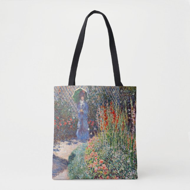Tote Bag Monet - Lit Fleur arrondi, célèbre peinture, (Devant)