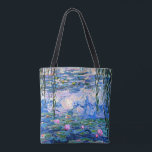 Tote Bag Monet - Lys d'eau, 1919, rose<br><div class="desc">Claude Monet 1919 peinture,  Water LIlies (rose),  sac fourre-tout.</div>