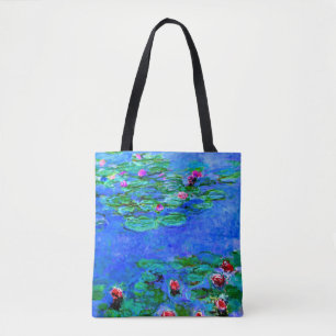 Tote Bag Monet - Lys d'eau (Rouge)
