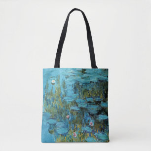 Tote Bag Monet - Lys d'Eau, Turquoise,