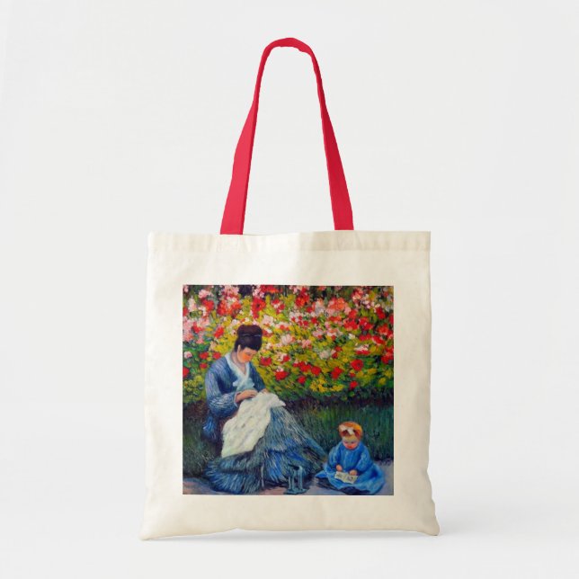 Tote Bag Monet mère et enfant dans le jardin (Devant)