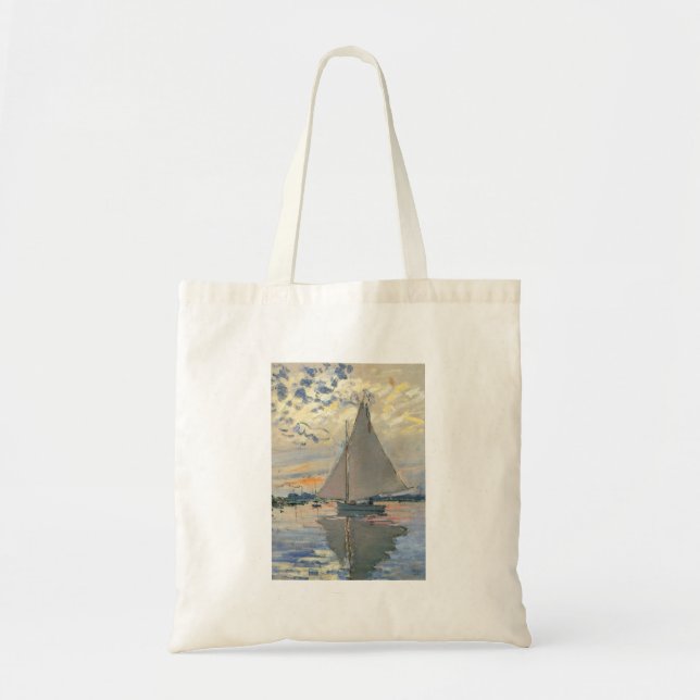 Tote Bag Monet Sailboat Français Impressionnisme Art classi (Devant)