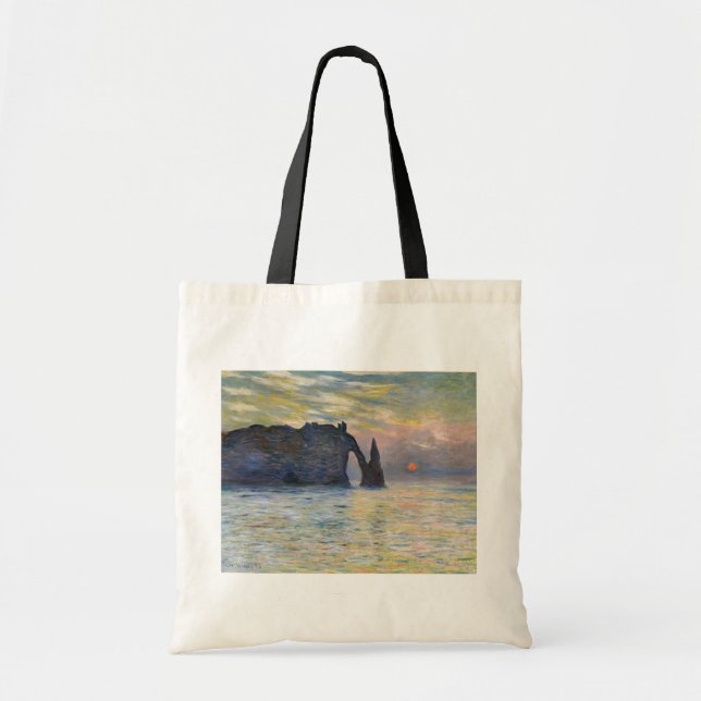 Tote Bag Monet - The Manneport, Cliff at Etretat, Sunset (Devant)