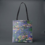 Tote Bag Monet Water Lilies Chef-d'oeuvre Peinture<br><div class="desc">Monet Water Lilies - Ce tableau Monet classique a été peint par Claude Monet en 1916. Il fait partie de sa célèbre collection de nénuphars où il peint dans son jardin à Giverney,  France. Un tableau de chef-d'oeuvre.</div>