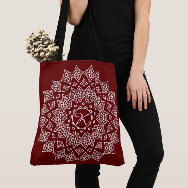 Tote Bag Mongrammed Mandala (De près)