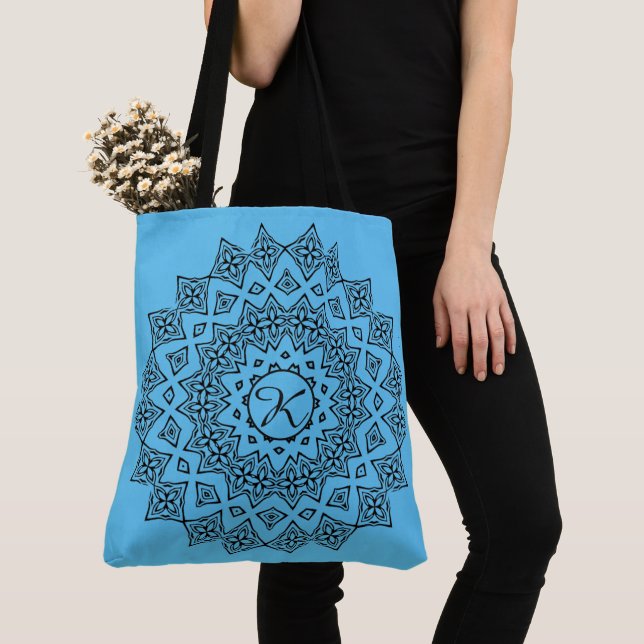 Tote Bag Mongrammed Mandala (De près)