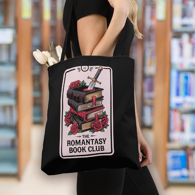 Tote Bag Monogram Romantasy Book Club Bookish (Créateur téléchargé)