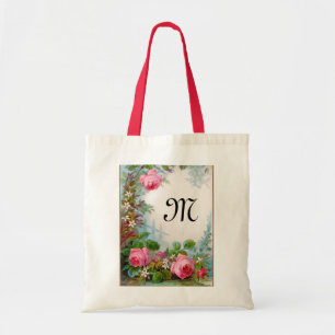 TOTE BAG MONOGRAME DE ROSES ET DE JASMINE