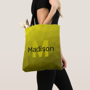 Tote Bag Monogramme à motif géométrique en maille ombré fon